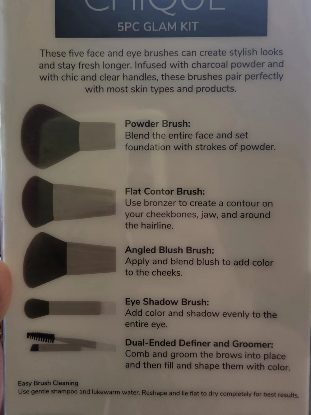 Chique Makeup Brushes 5count set